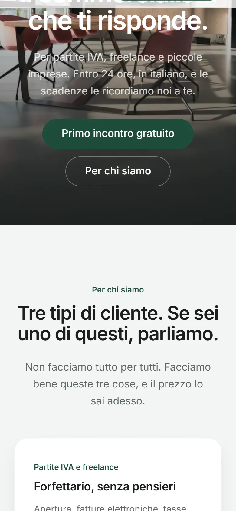 Anteprima del sito Studio Carbone su telefono